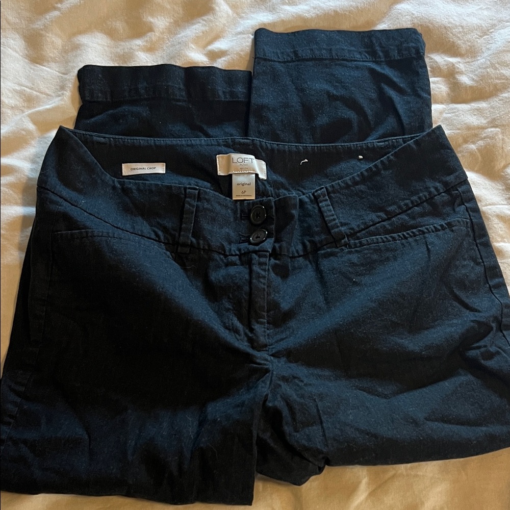 LOFT Women's Blue Crop Jeans